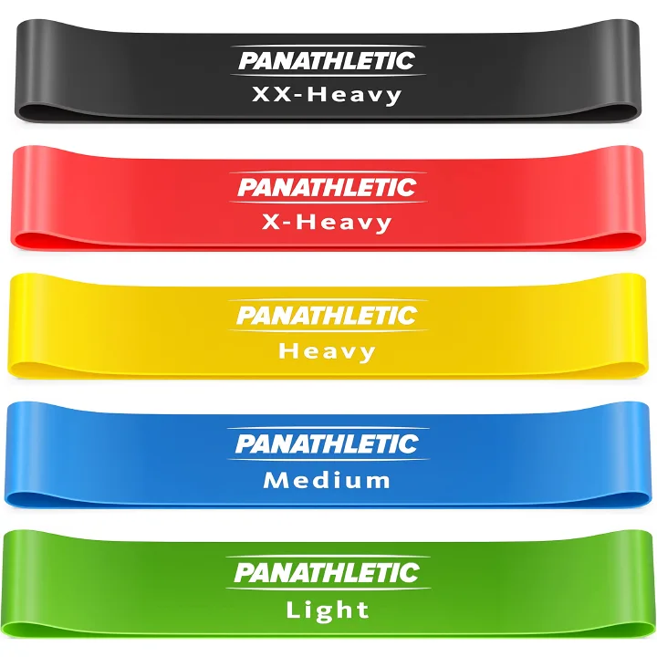 Resistance Bands  Set of 5 Bands – 5 Different Resistance Levels Exercise Guide  eBook Carry Bag – 5X Booty Loop Band for Butt and Legs Women - Fitness Stretch Band for Workout Men