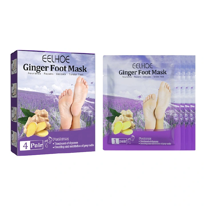 1 pari Ginger Foot Mask Exfoliating Dead Skin Removal Pedicure Socks Repair Heels Foot Peeling Mask For Foot Spa Care Tool Fast delivery