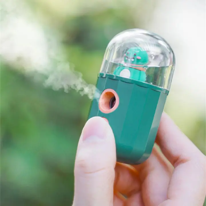 15ml Mini Capsule Nano Water Spray Facial Steamer Handheld Rehydrator Humidifier Face Sprayer USB Charge Water Replenisher Meter