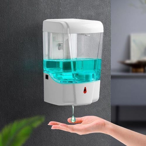 Automatic Hand Soap AND Sanitizer DispenserTouchless Sanitizer or Soap Dispenser Extra Large Capacity 700ml  Automatic Sensor with 1-10cm Range Modern Look, Elegant Design Lockable Pop-Up Lid for Refi