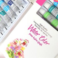 12 Pieces Water Colors High Quality For Office and CBC for Coloring