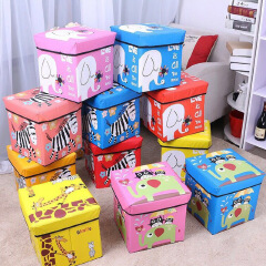 New Arrivals Storage stool Storage Benches Clothing Closet Storage Sundries storage box Cartoon non-woven fabric Organization