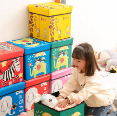 New Arrivals Storage stool Storage Benches Clothing Closet Storage Sundries storage box Cartoon non-woven fabric Organization