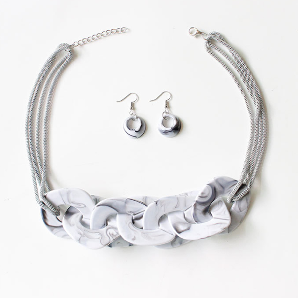 Acrylic necklace, marble pattern, original piece necklace, trendy and simple accessories, new products, popular accessories, necklace