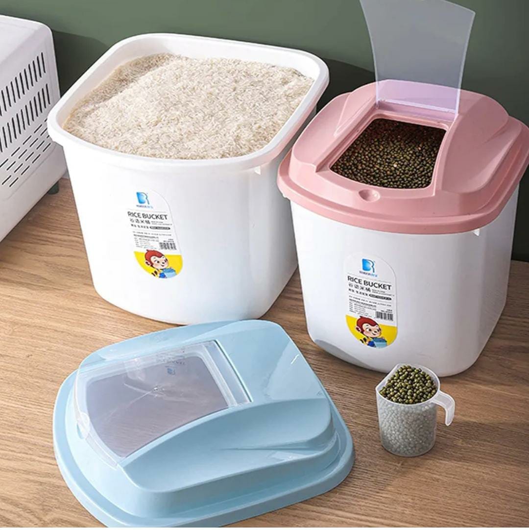 2pc rice buckets cereal storage containers