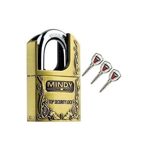 Mindy Original Padlock With 3 Keys Hard to copy with high precision,it is one of the best advantage for burglar-proof locks.Padlock suggested for school, gym lockers, cases, chains,cabinets, hasps and