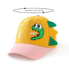 Baby Baseball Cap for Boy Girl Cartoon Dinosaur Children Adjustable Sun Visor Hat Spring Summer Infant Toddler Snapback Hat
