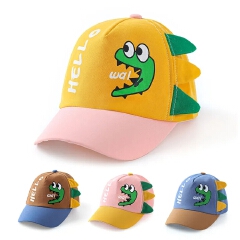 Baby Baseball Cap for Boy Girl Cartoon Dinosaur Children Adjustable Sun Visor Hat Spring Summer Infant Toddler Snapback Hat