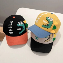 Baby Baseball Cap for Boy Girl Cartoon Dinosaur Children Adjustable Sun Visor Hat Spring Summer Infant Toddler Snapback Hat