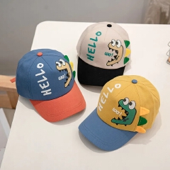 Baby Baseball Cap for Boy Girl Cartoon Dinosaur Children Adjustable Sun Visor Hat Spring Summer Infant Toddler Snapback Hat