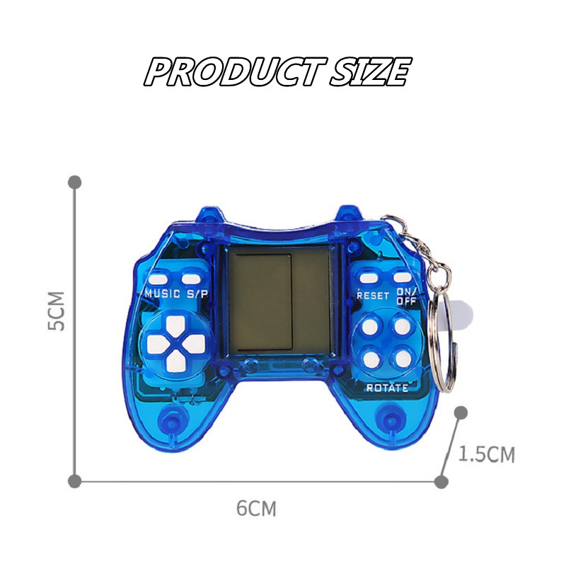 Portable Pocket Mini Retro Classic Brick Games Handheld Game Players Gaming Console with Key Chain Ring for Kid Pendant Toy Gift
