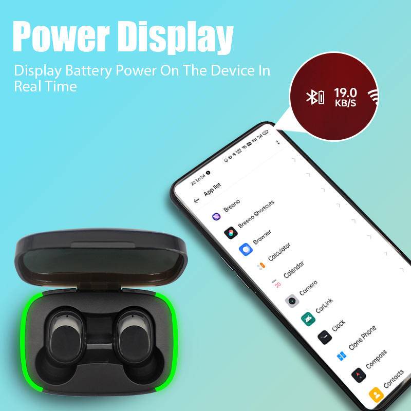 Y60 TWS Wireless Bluetooth Headset 9D Stereo Mic Earbuds IPX4 Waterproof Headphones Noice Reduction Earphones for iPhone Android Phones