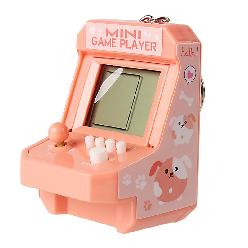 Mini Gaming Console 26 Games Handheld Game Players Electronic Games Machine Fun Birthday Keychain Gift For Children