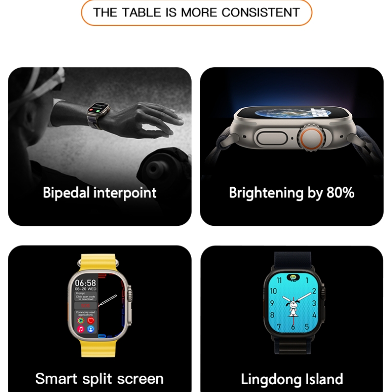 T900 Ultra 2 Smart Watch Gesture Answer Call  Man Women Sport Blood Oxygen Bluetooth Call Smartwatch For iOS Android Phone PK T800 Ultra 2
