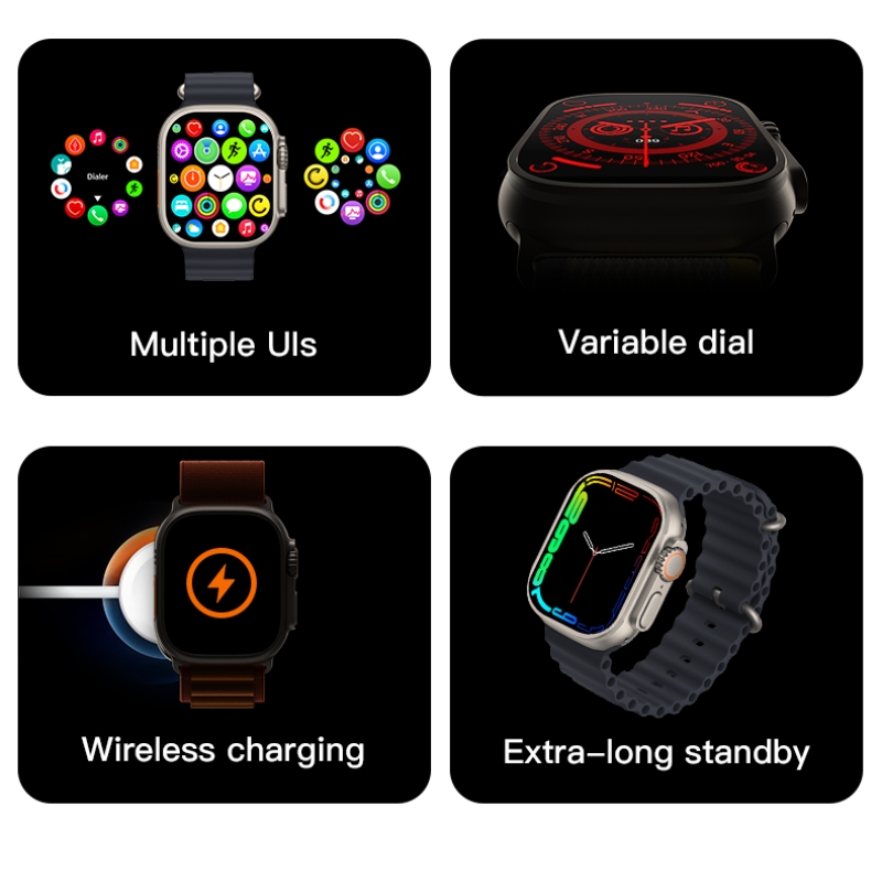 T900 Ultra 2 Smart Watch Gesture Answer Call  Man Women Sport Blood Oxygen Bluetooth Call Smartwatch For iOS Android Phone PK T800 Ultra 2