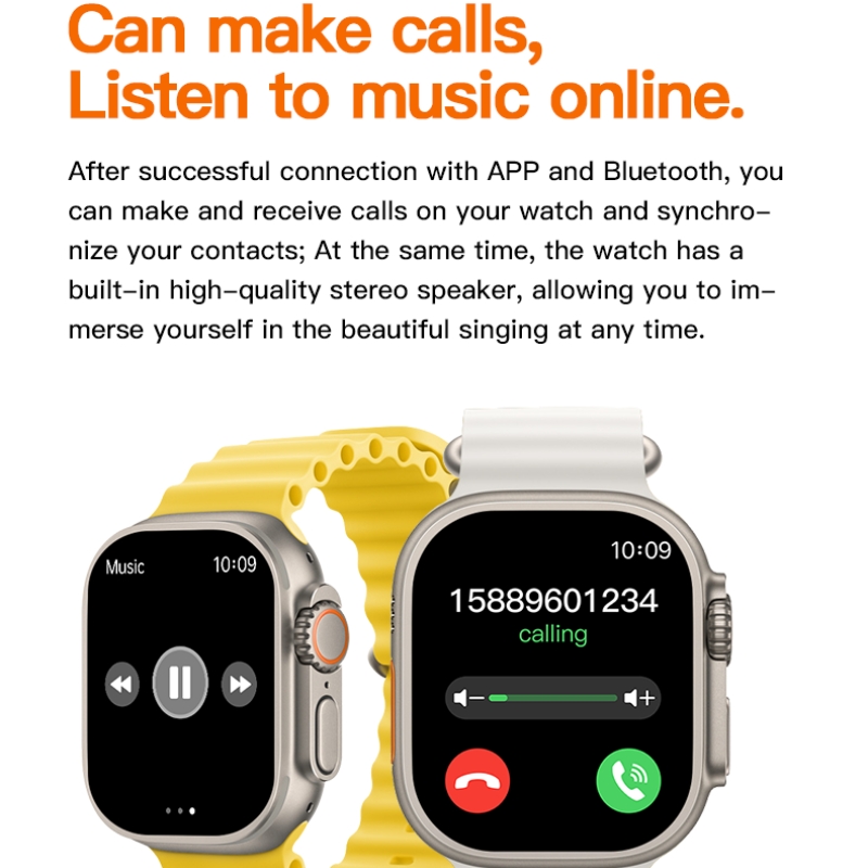 T900 Ultra 2 Smart Watch Gesture Answer Call  Man Women Sport Blood Oxygen Bluetooth Call Smartwatch For iOS Android Phone PK T800 Ultra 2
