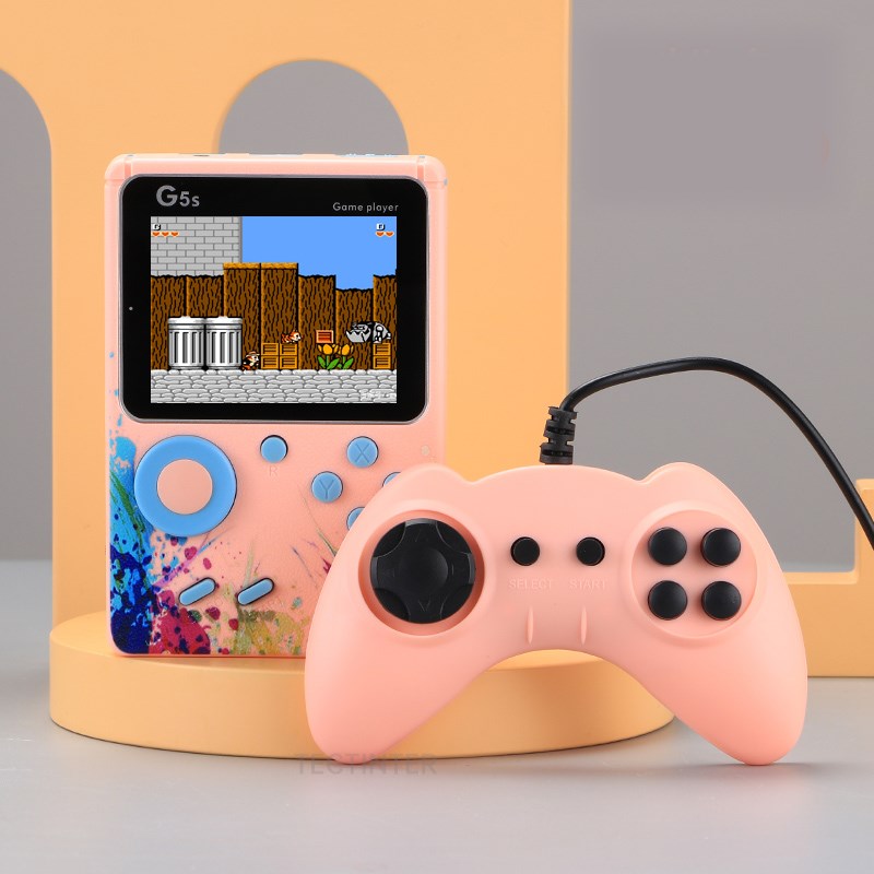 G5 Retro Handheld Game Console With 500 Classic Games 3.0-Inch Screen Portable Handheld Games 1020mAH Rechargeable Battery Support 2 Player