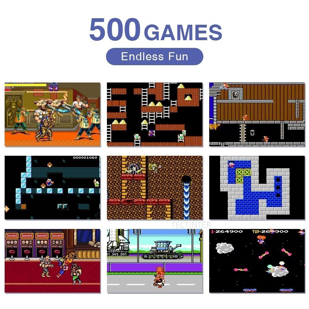 G5 Retro Handheld Game Console With 500 Classic Games 3.0-Inch Screen Portable Handheld Games 1020mAH Rechargeable Battery Support 2 Player