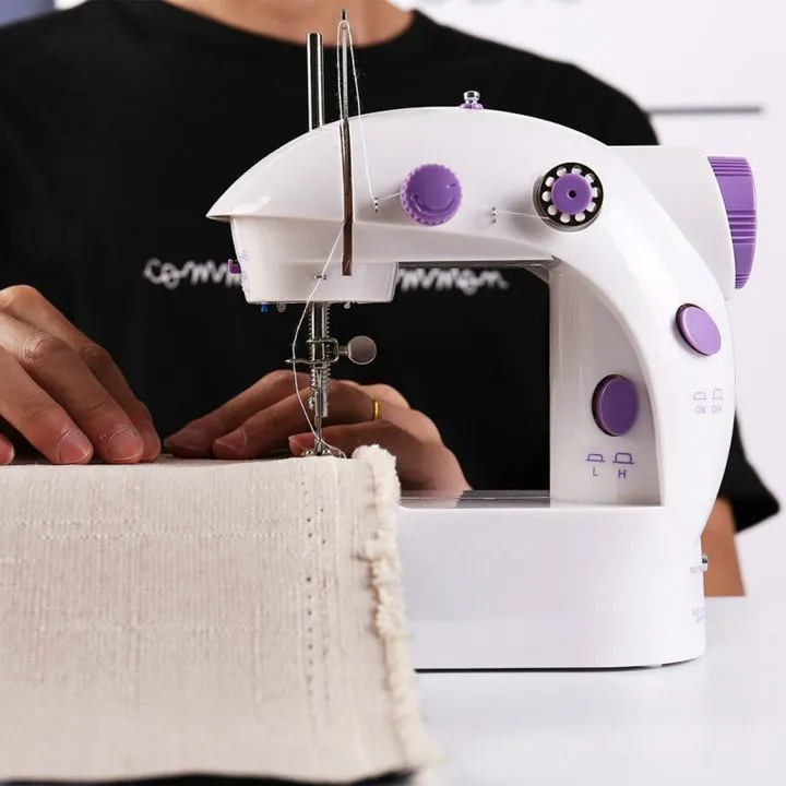 High Quality Household Simple Sewing Machine【kilimall Recommendation】Sewing Clothes DIY Tools Double Speed Automatic Thread Multipurpose Portable Mini Sewing Machine Quick Sew Set 1 Pc As Picture