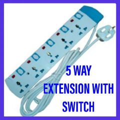 OFFER Power King 5 Way 13A Plug Power Extension Socket With With Switch And Fuse. Heavy Duty.