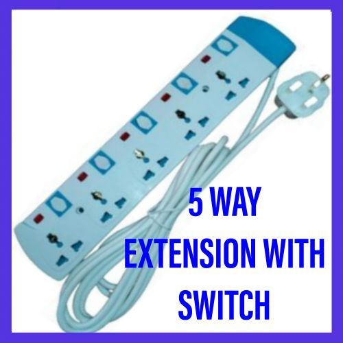 OFFER Power King 5 Way 13A Plug Power Extension Socket With With Switch And Fuse. Heavy Duty.