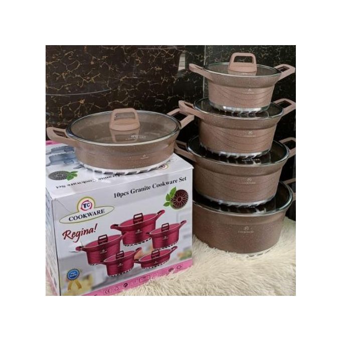 10 pcs Quality Bosch non stick marble Granite Cooking Pots / Cookware Set