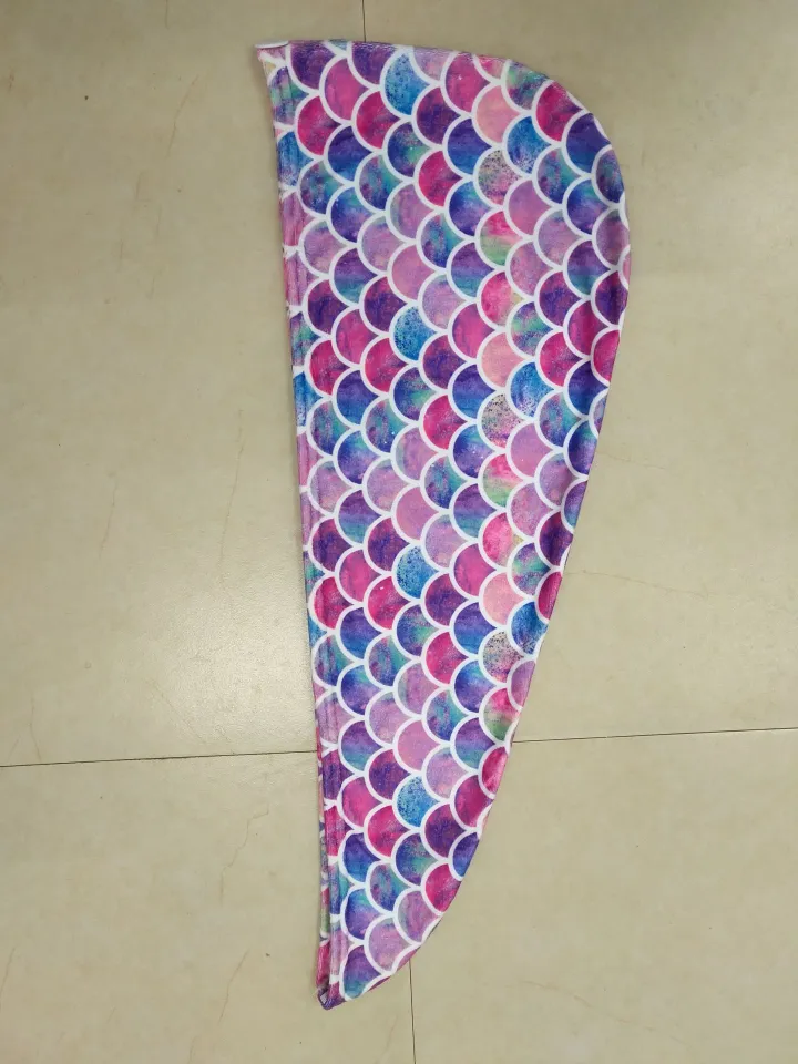 New style fish scale printing dry hair hat superfine fiber dry hair towel mermaid turban dry hair hat accessories