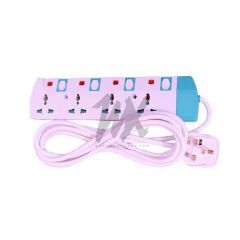 Power King Premium Quality 4 Way Extension With Switch. Power "ON" Indicator Maximum load 13Amp, 250 Volt, 800 Watts 3 Metres Cable length Fitted with a Fused 13 Amp UK Plug Switched. 4 WAY extension.