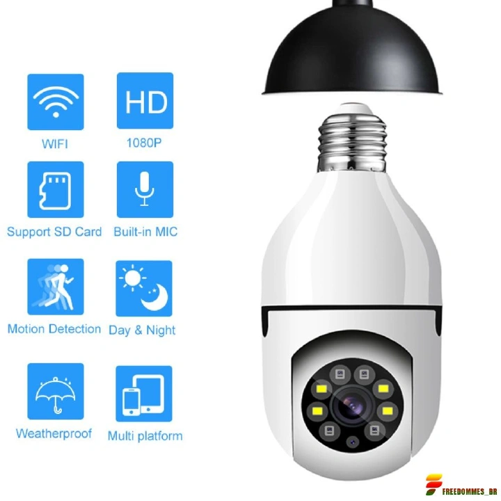 1080p Ptz Ip Camera E27 Wifi Auto Tracking Motion 4x Digital Zoom With Bidirectional Night Vision Full-Color Infrared Cctv+LED E A