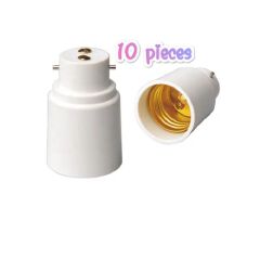 B22 To E27 Converter Or Pin To Screw Bulb Holder 10 Pieces